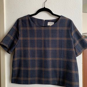 Everly Boxy Plaid top Medium